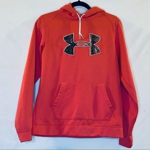 Under Armour Pink Hoodie Camo Logo sz M